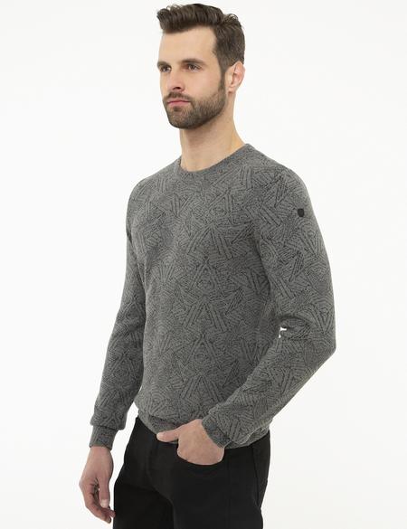 Gri Melanj Slim Fit Kazak - 50209916052