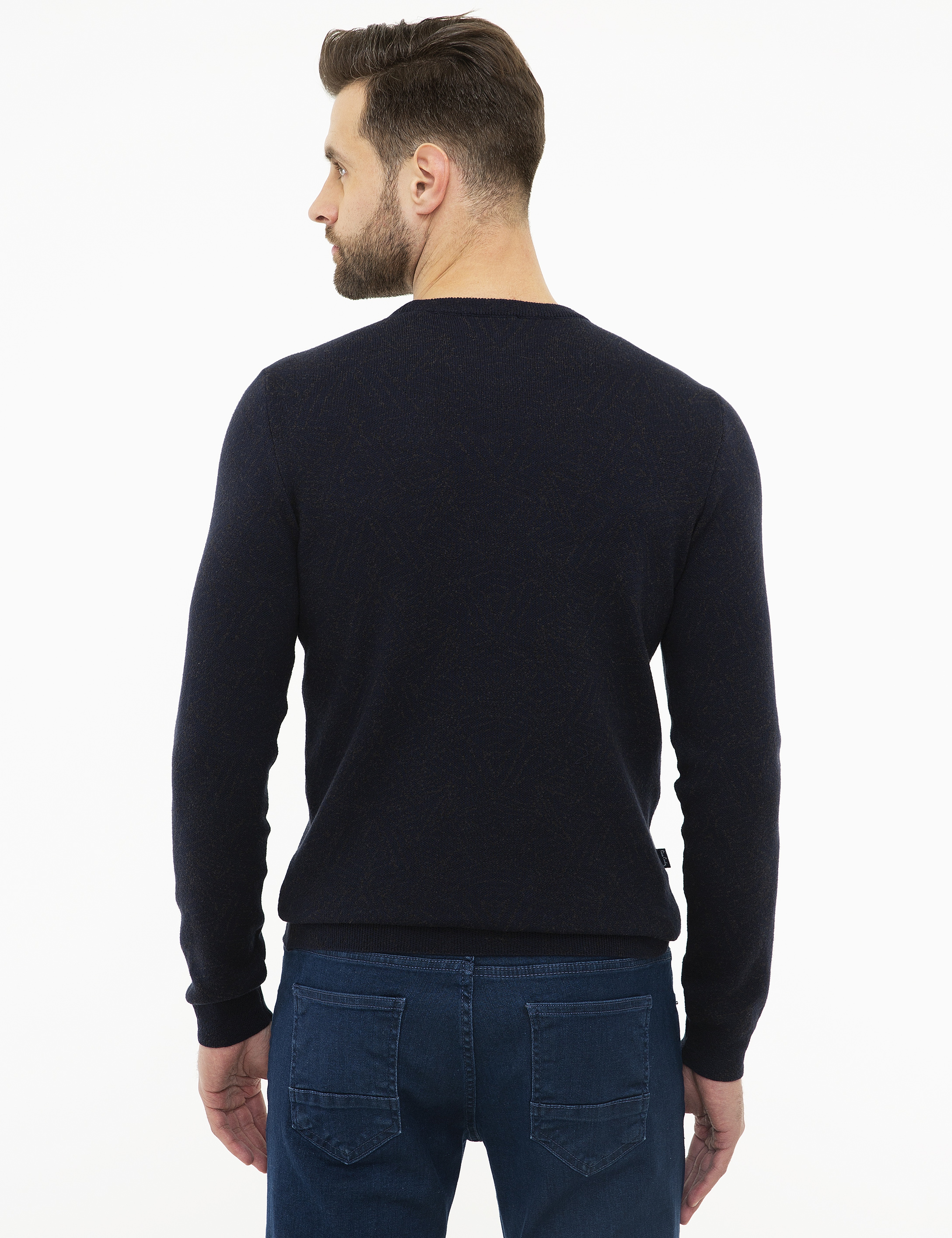 Koyu Lacivert Slim Fit Kazak