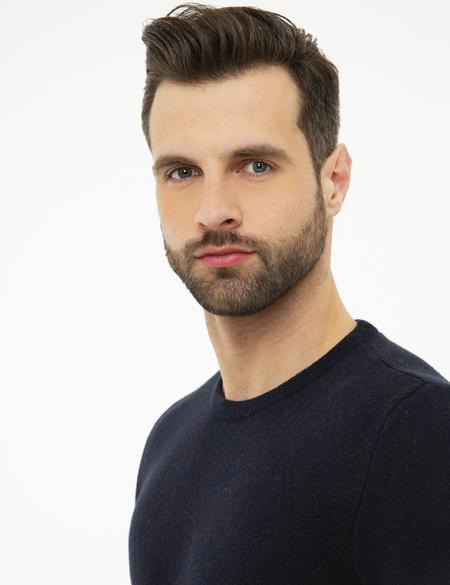 Koyu Lacivert Slim Fit Kazak - 50209916059