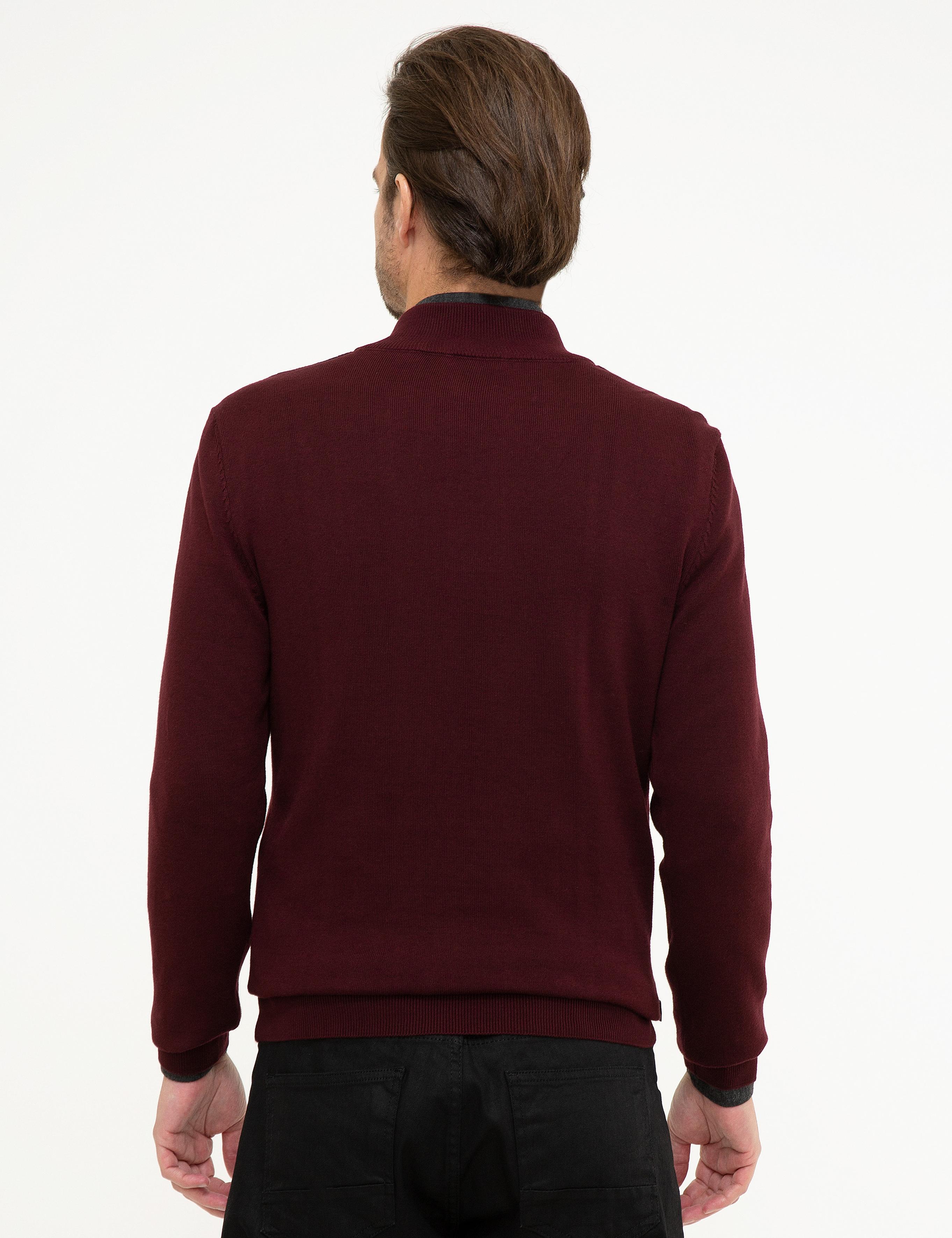 Bordo Slim Fit Kazak
