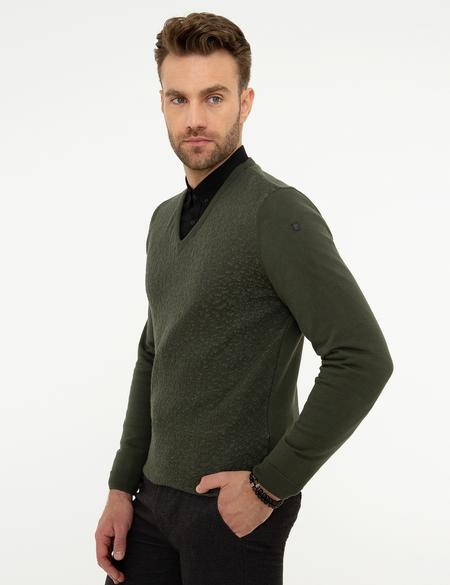 Haki Slim Fit Kazak - 50209914041