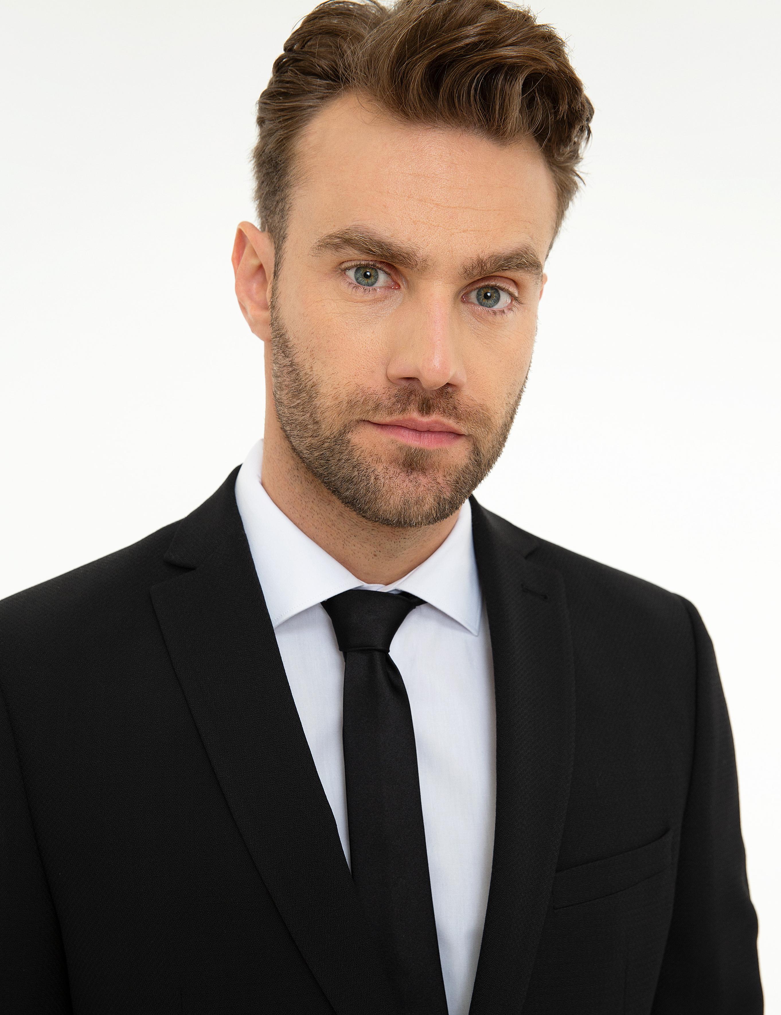 Siyah Slim Fit Takım Elbise