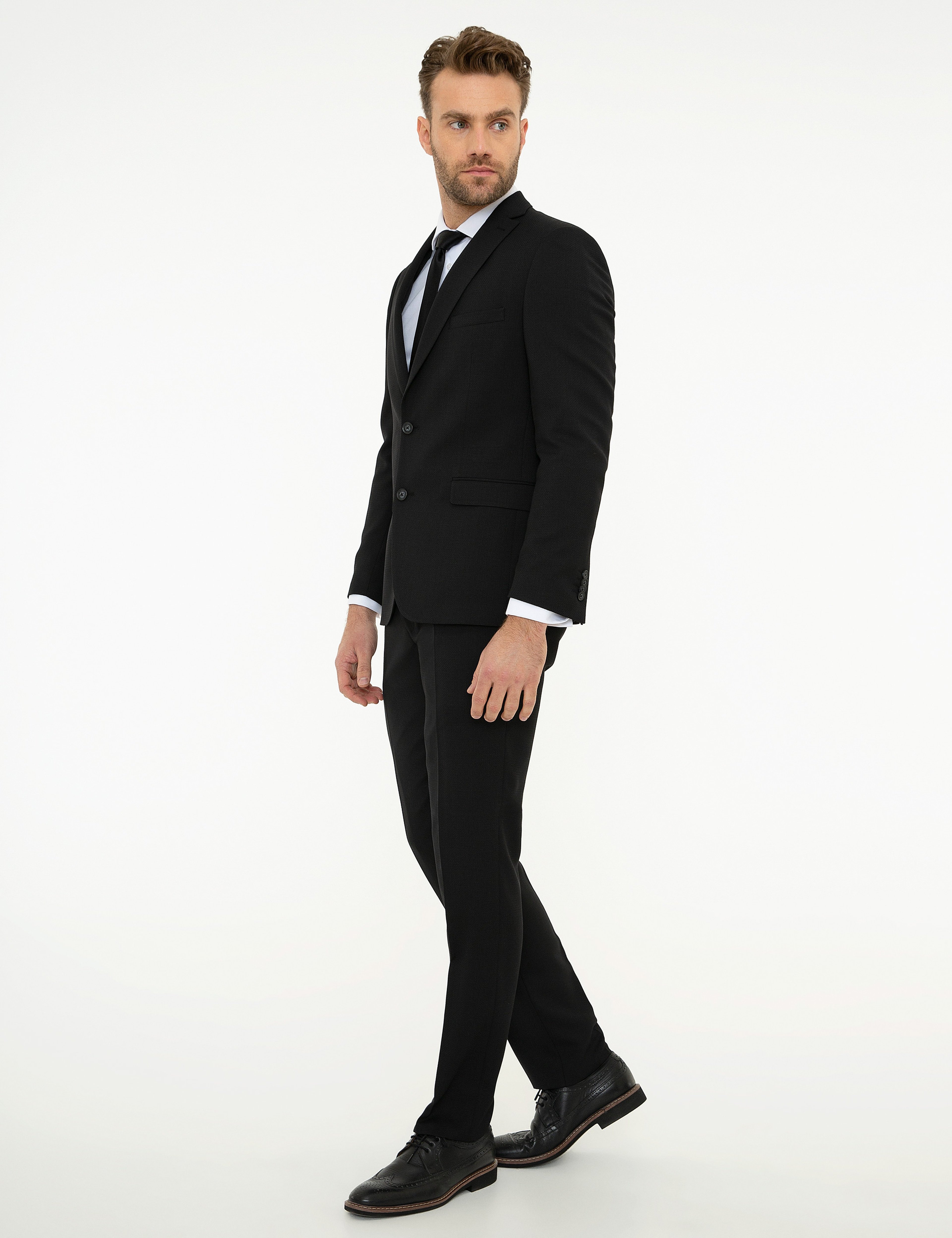 Siyah Slim Fit Takım Elbise