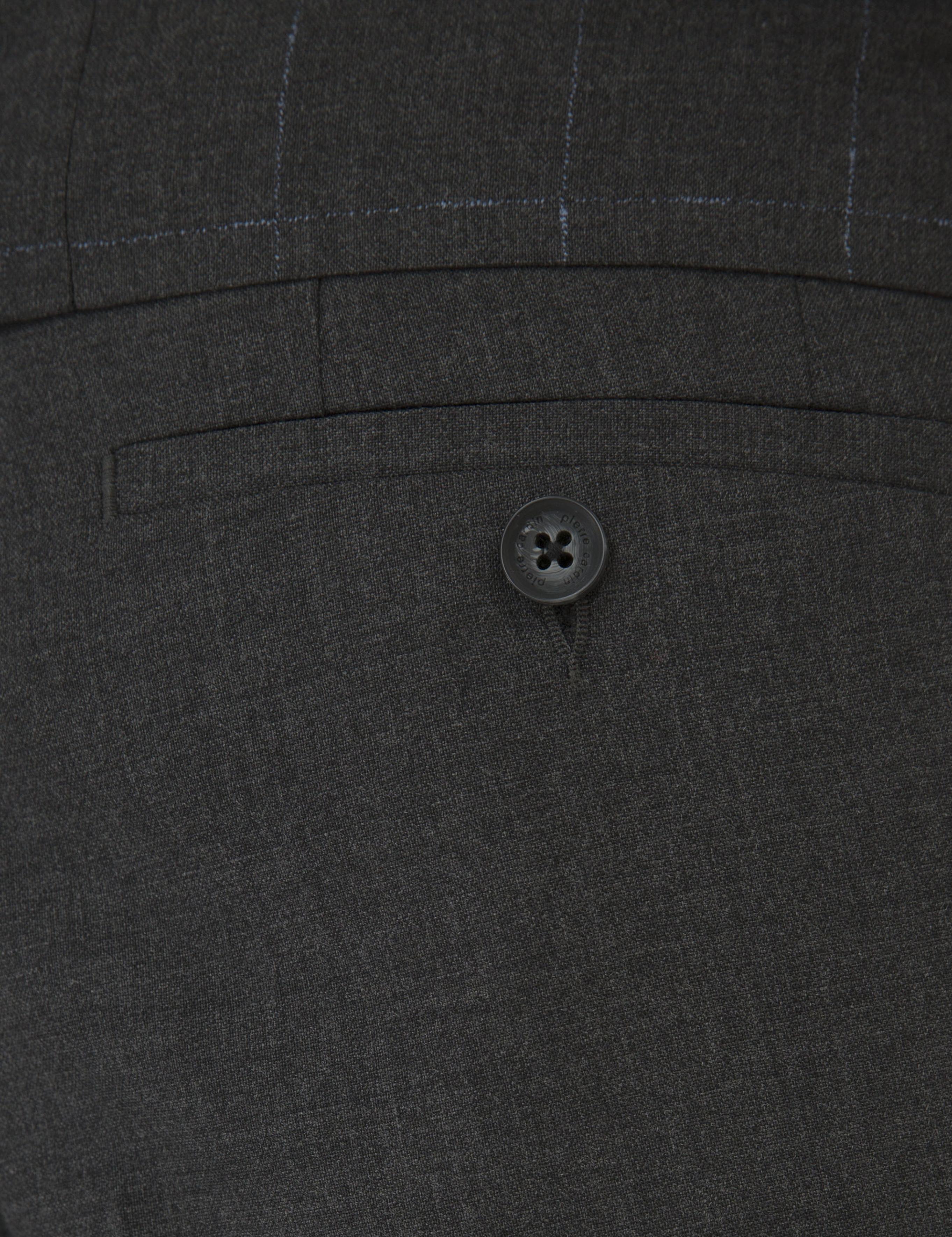 Ekose Füme Ekstra Slim Fit Yelekli Takım Elbise