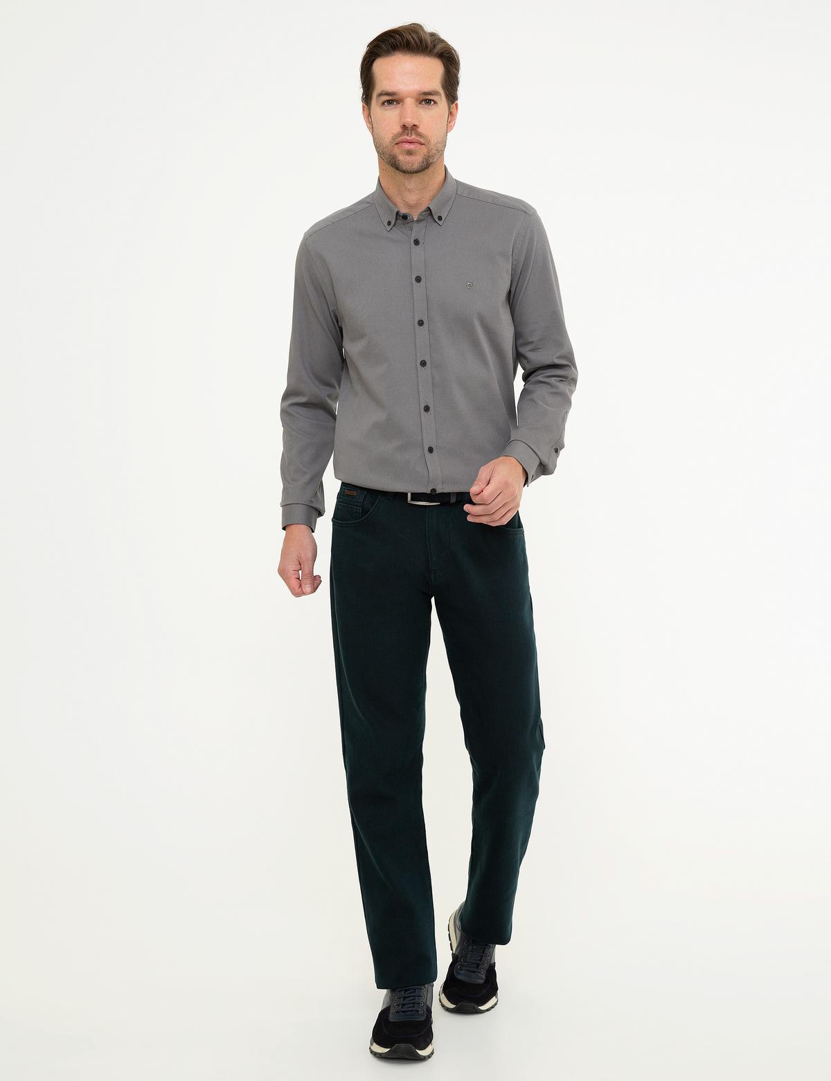Gri Slim Fit Gömlek - 50209610046