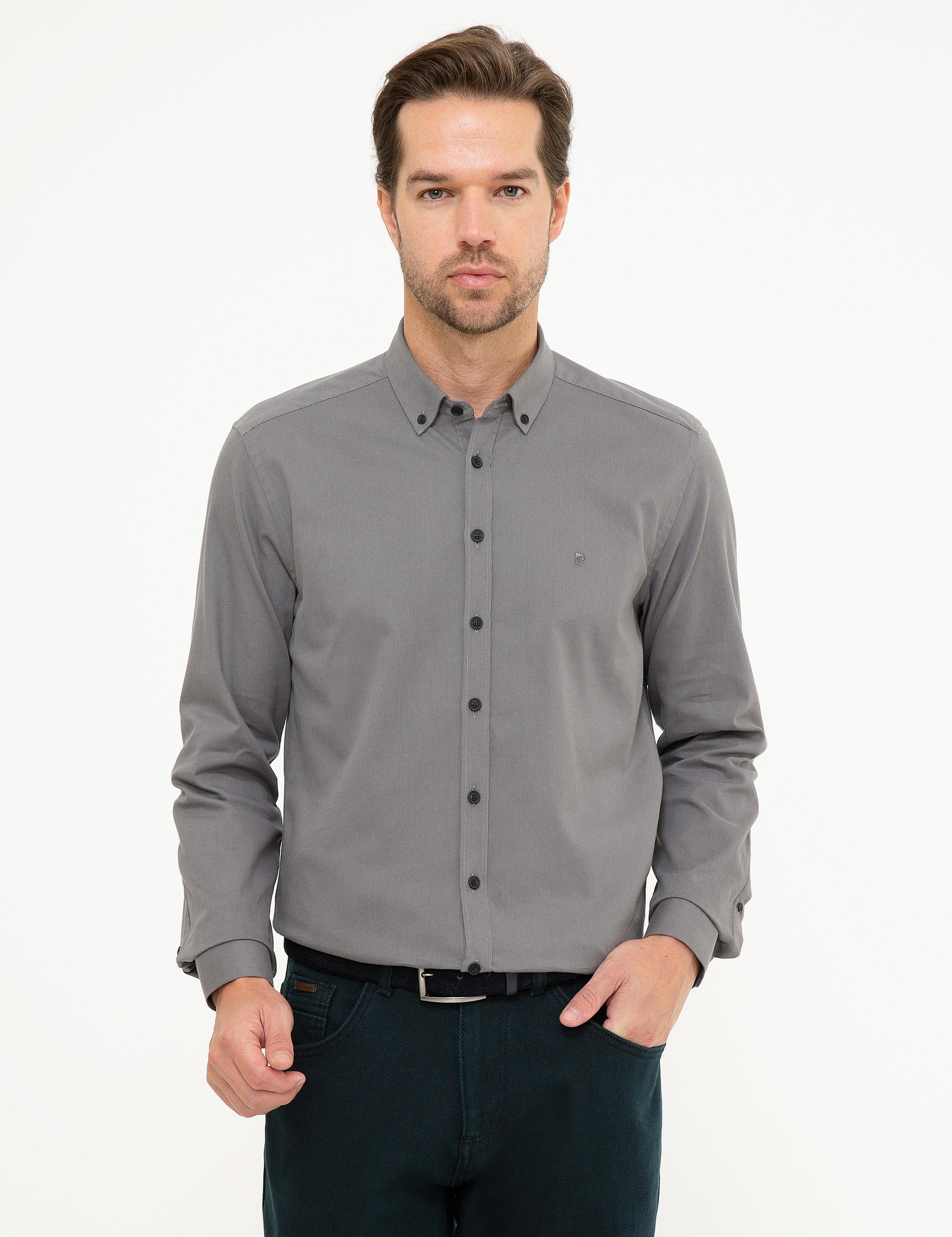 Gri Slim Fit Gömlek
