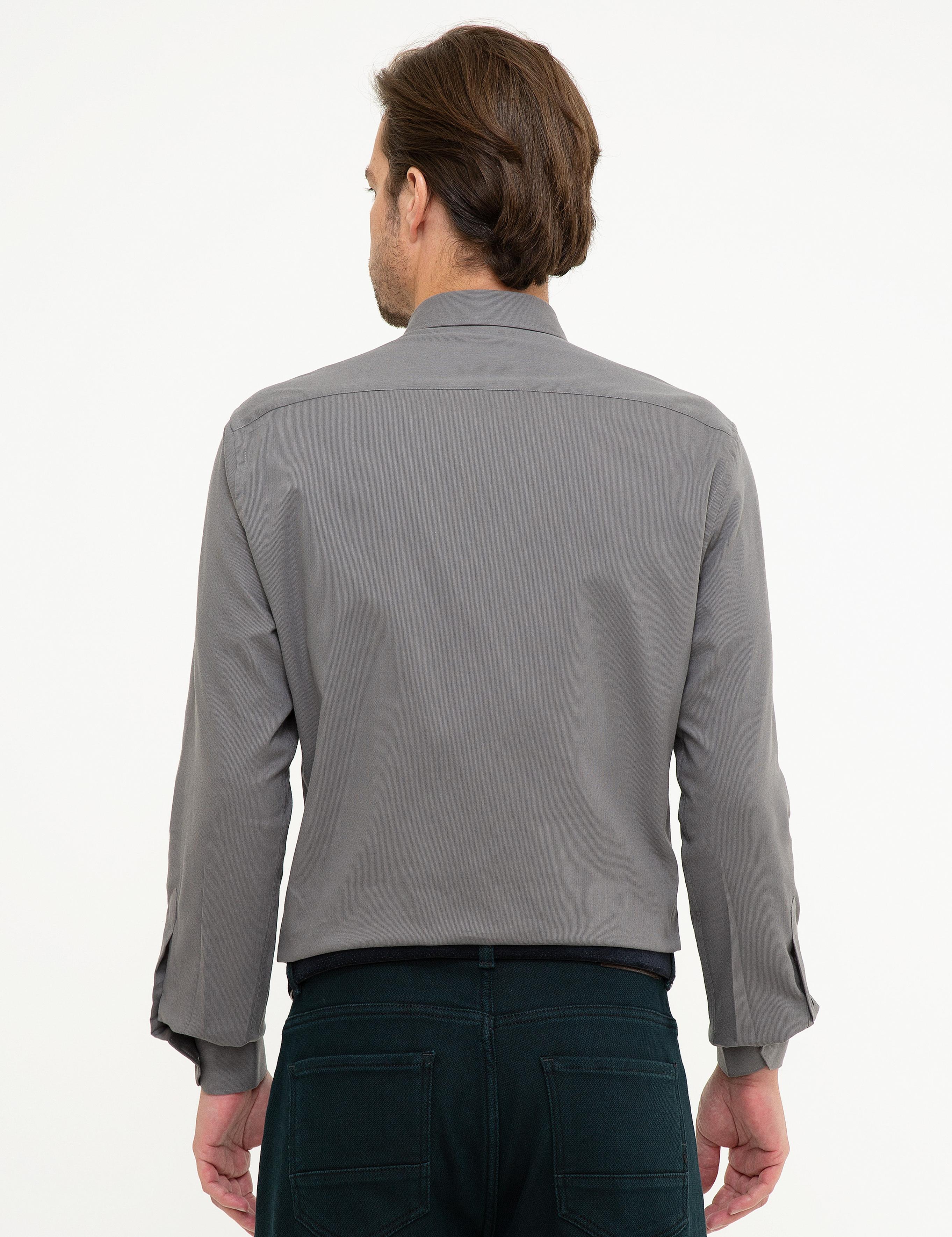 Gri Slim Fit Gömlek