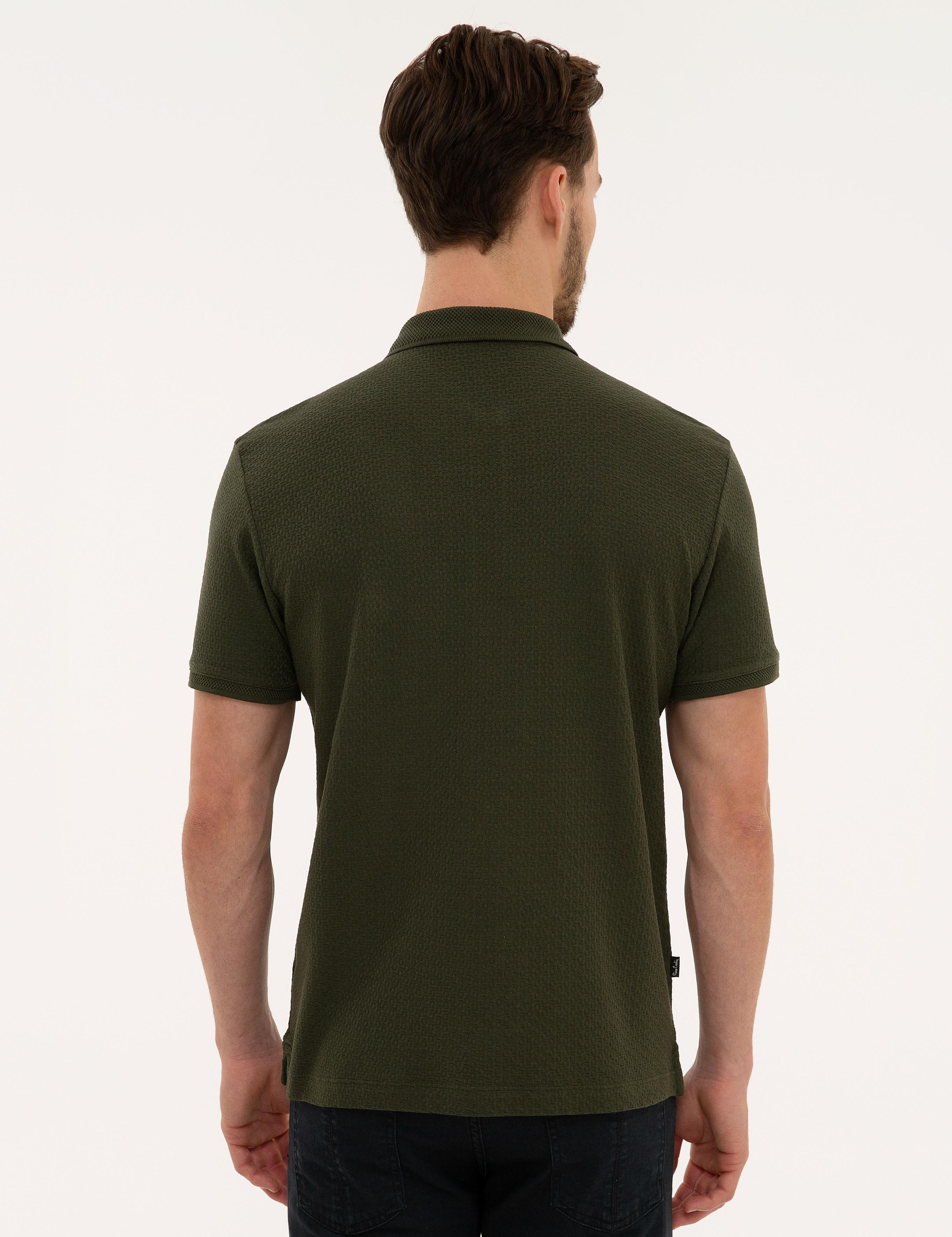 Haki Slim Fit Polo Yaka T-Shirt