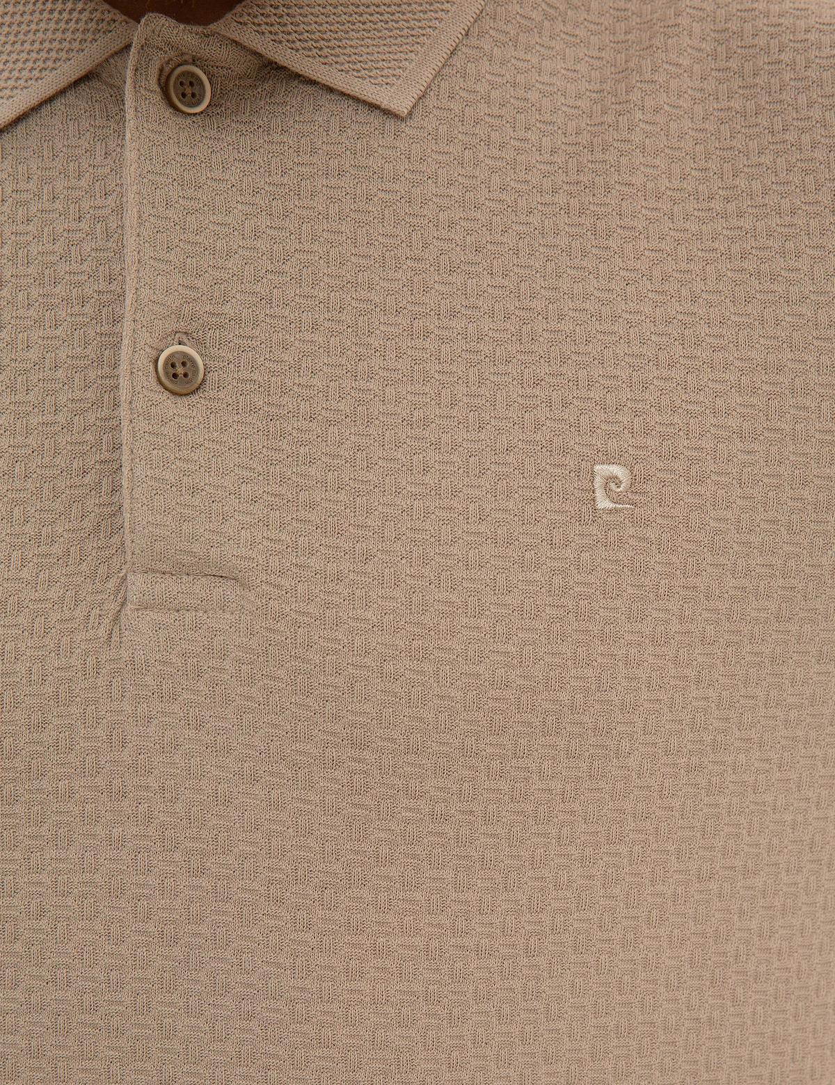 Bej Slim Fit Polo Yaka T-Shirt - 50210431048