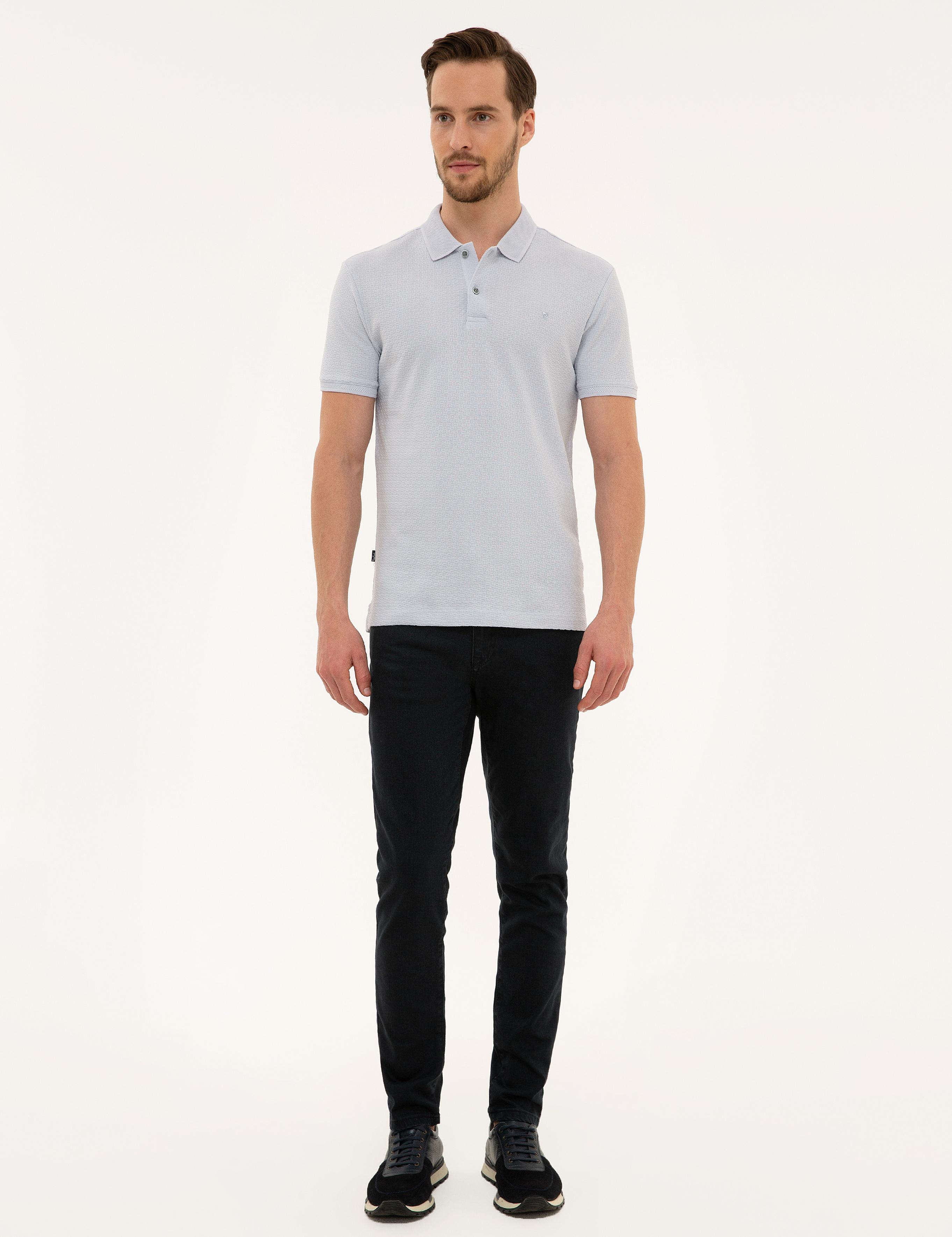 Gri Slim Fit Polo Yaka T-Shirt