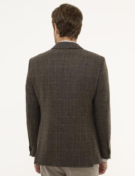 Kahverengi Ex. Slim Fit Ceket - 50209260044