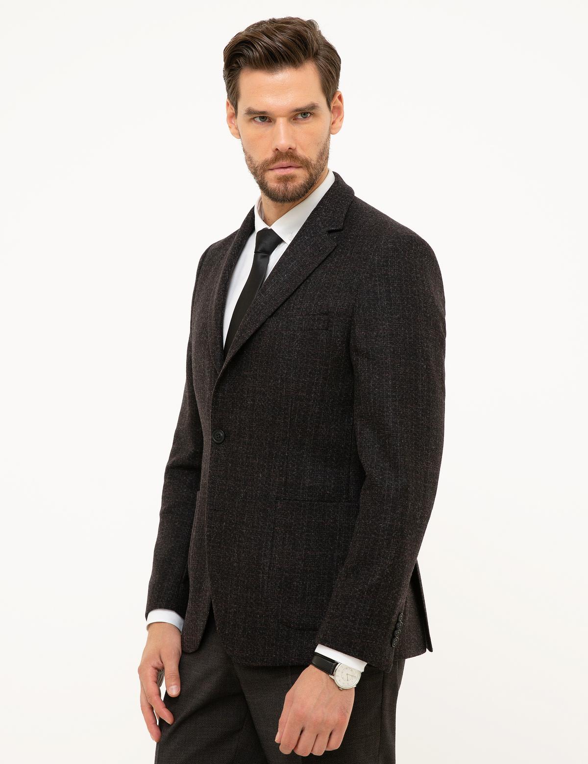 Bordo Slim Fit Ceket - 50211375032