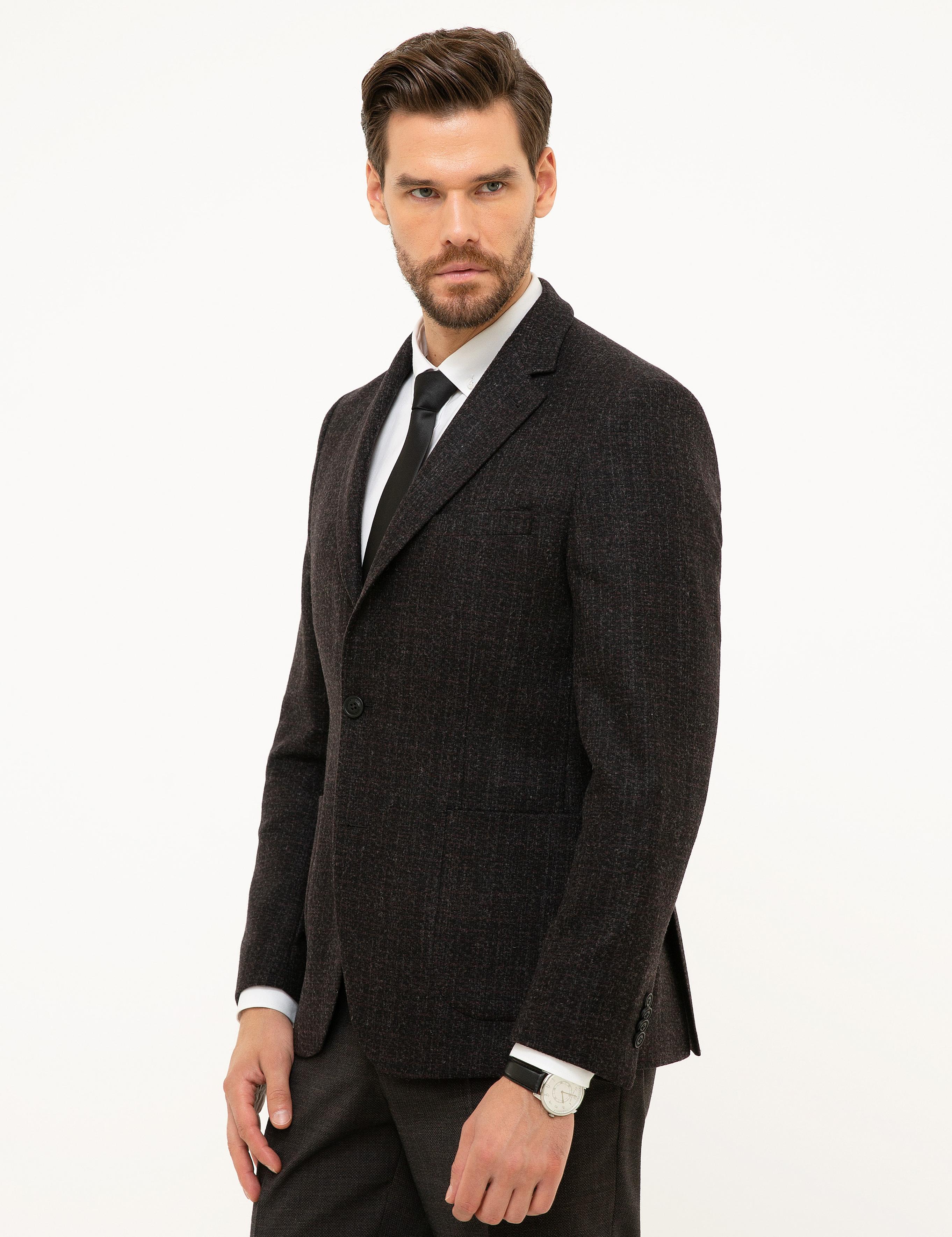 Bordo Slim Fit Ceket