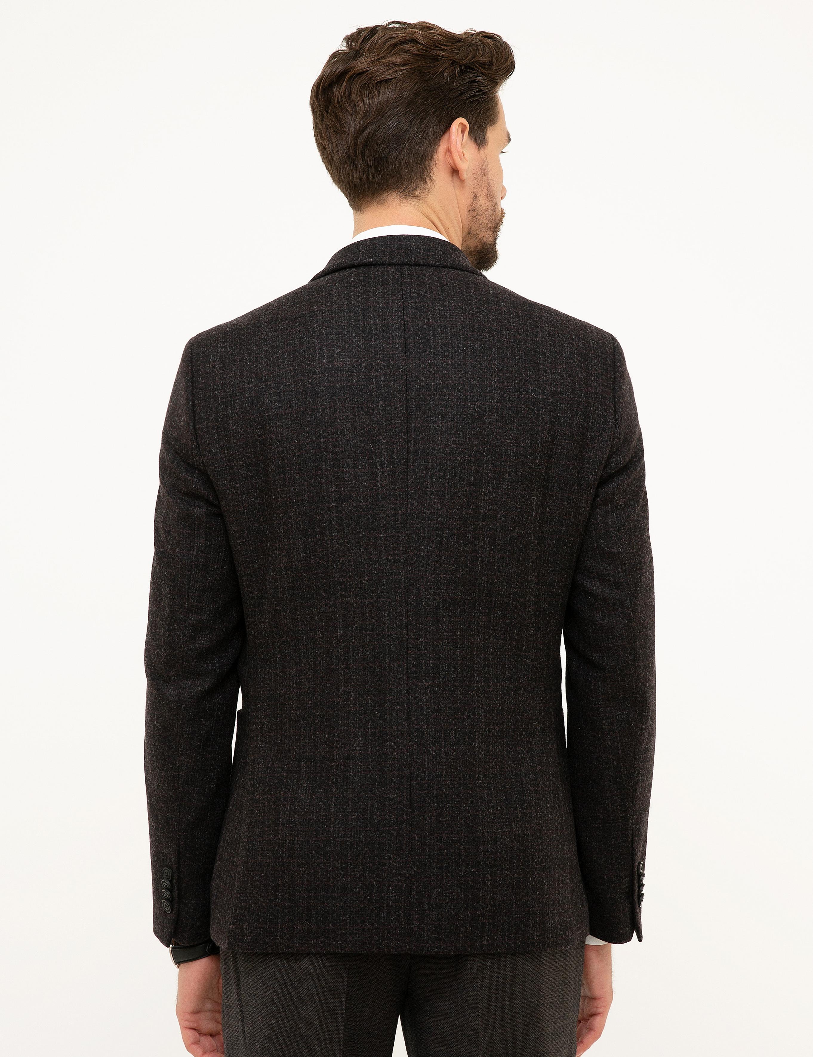 Bordo Slim Fit Ceket