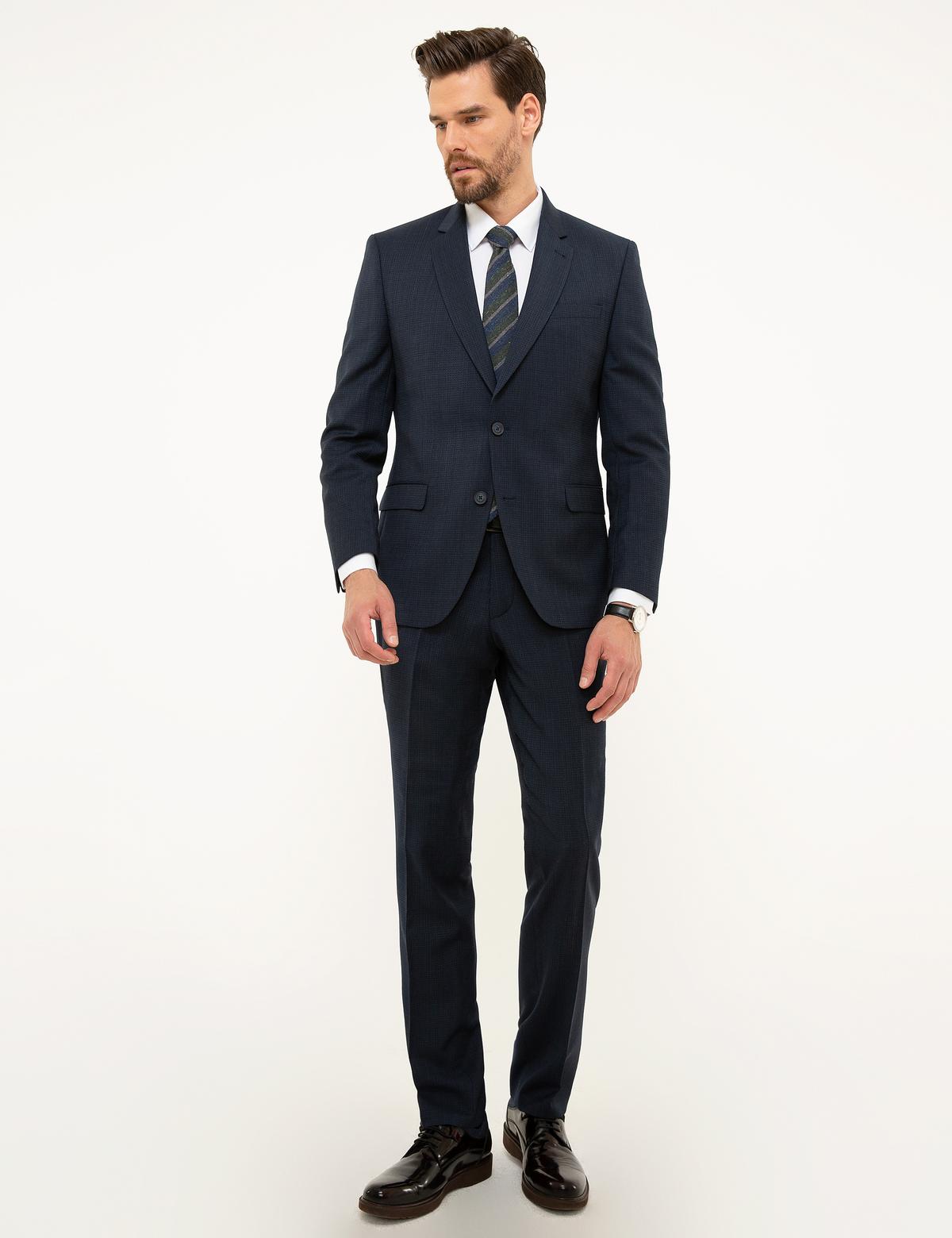 Lacivert Slim Fit Takım Elbise