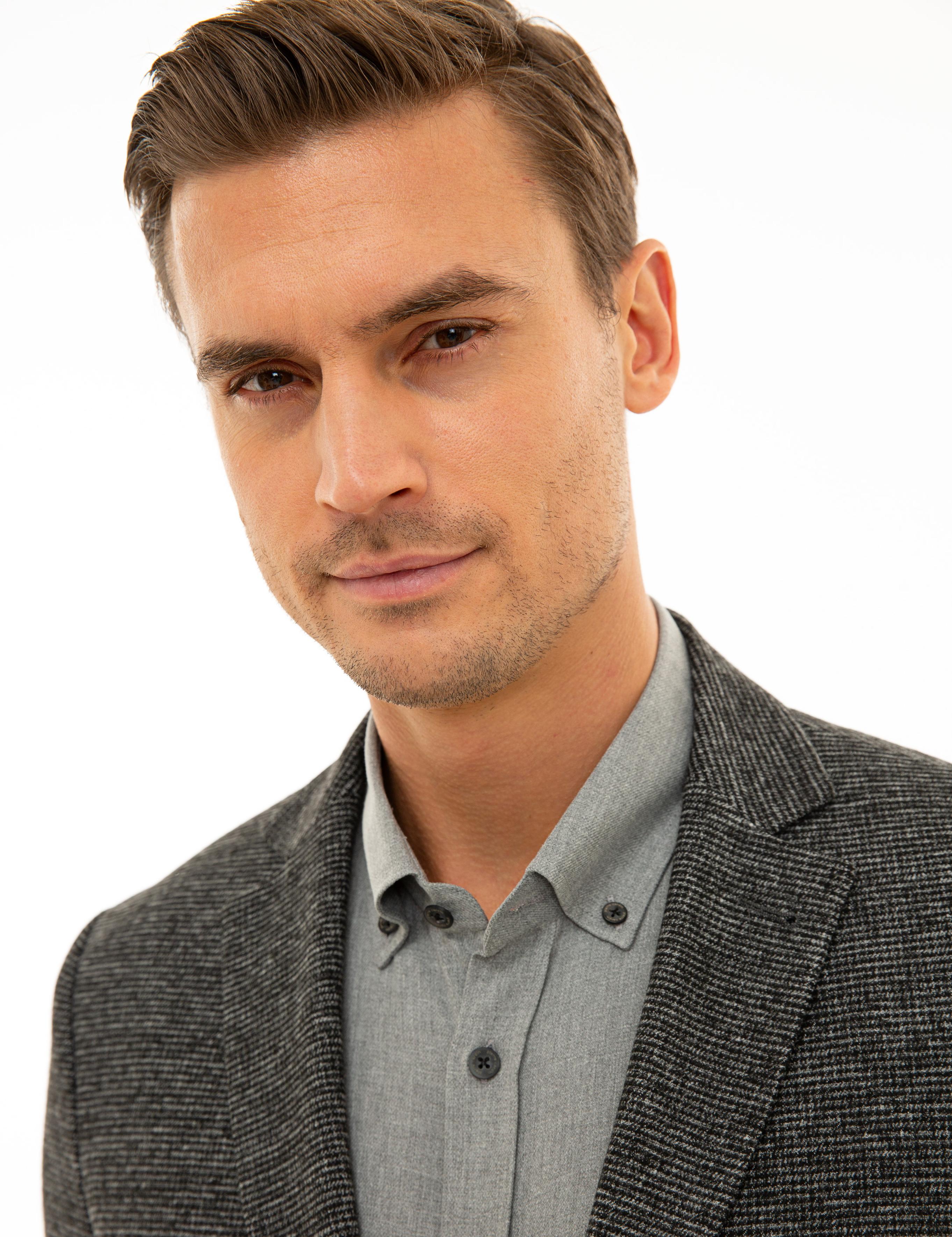 Füme Slim Fit Ceket