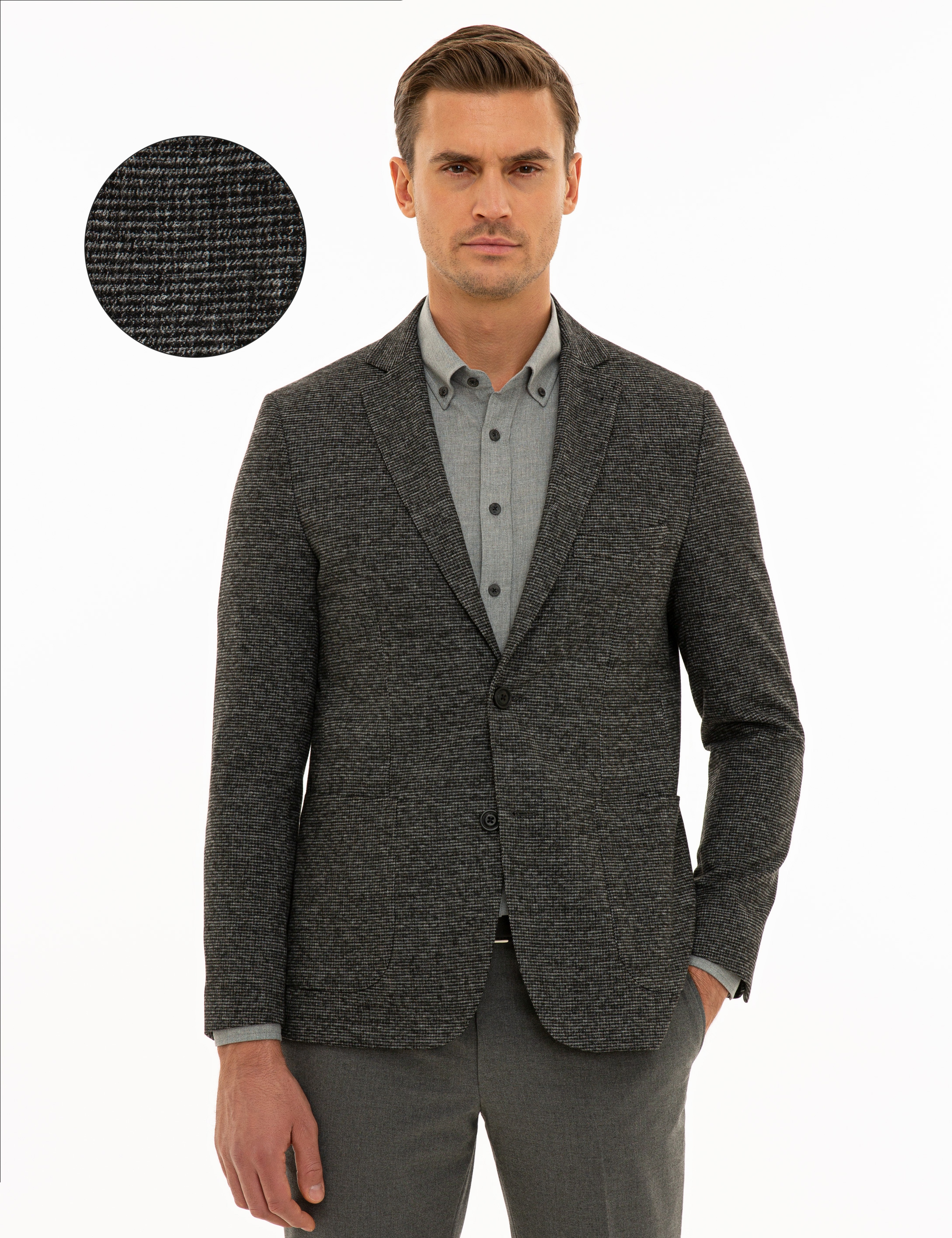 Füme Slim Fit Ceket