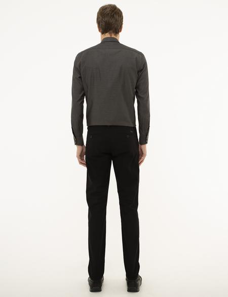 Siyah Slim Fit Kanvas Pantolon - 50214908079