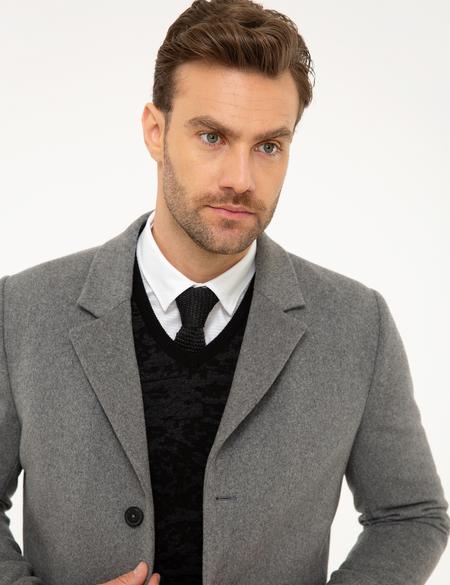 Gri Ex.Slim Fit Kaban - 50214946003