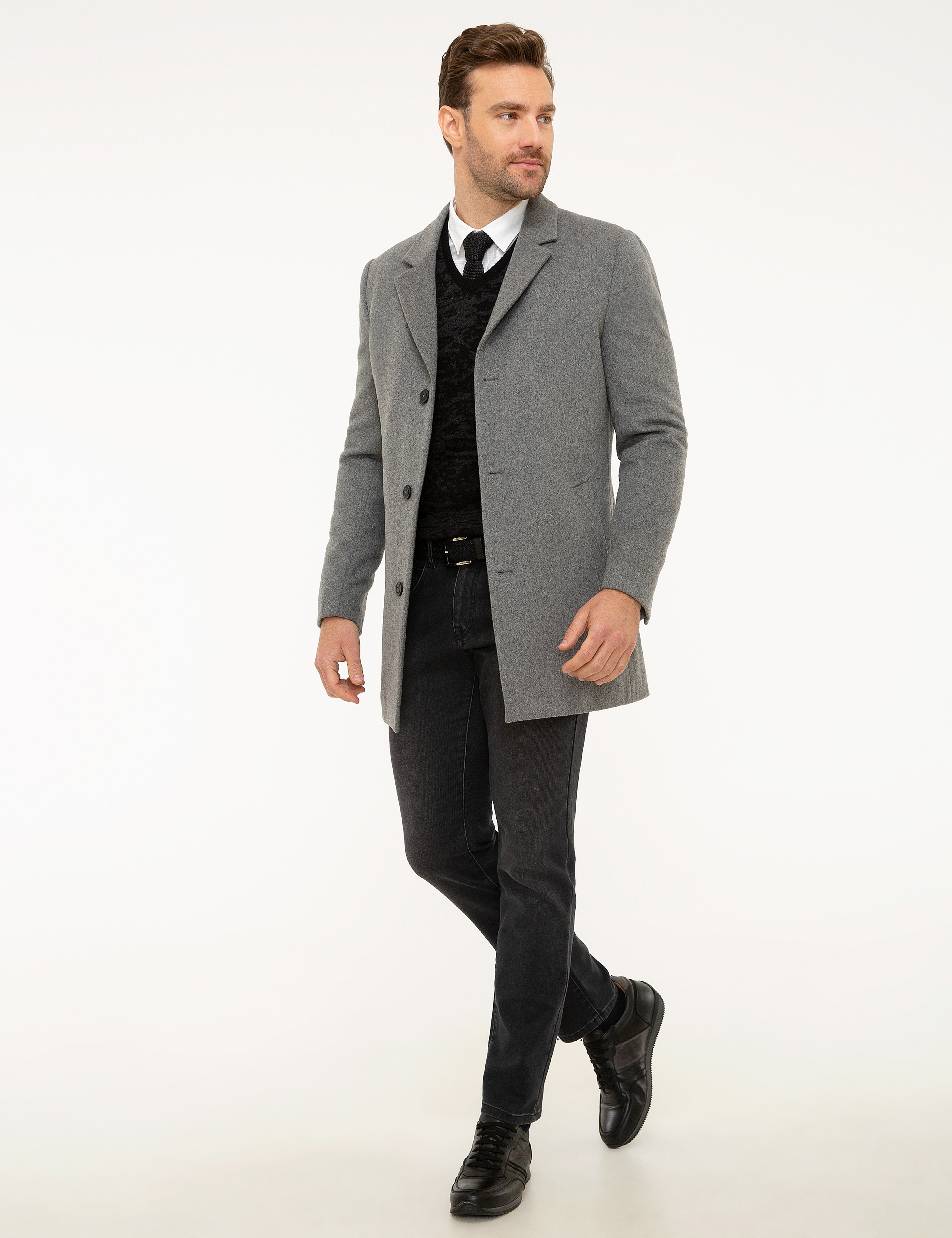 Gri Ex.Slim Fit Kaban