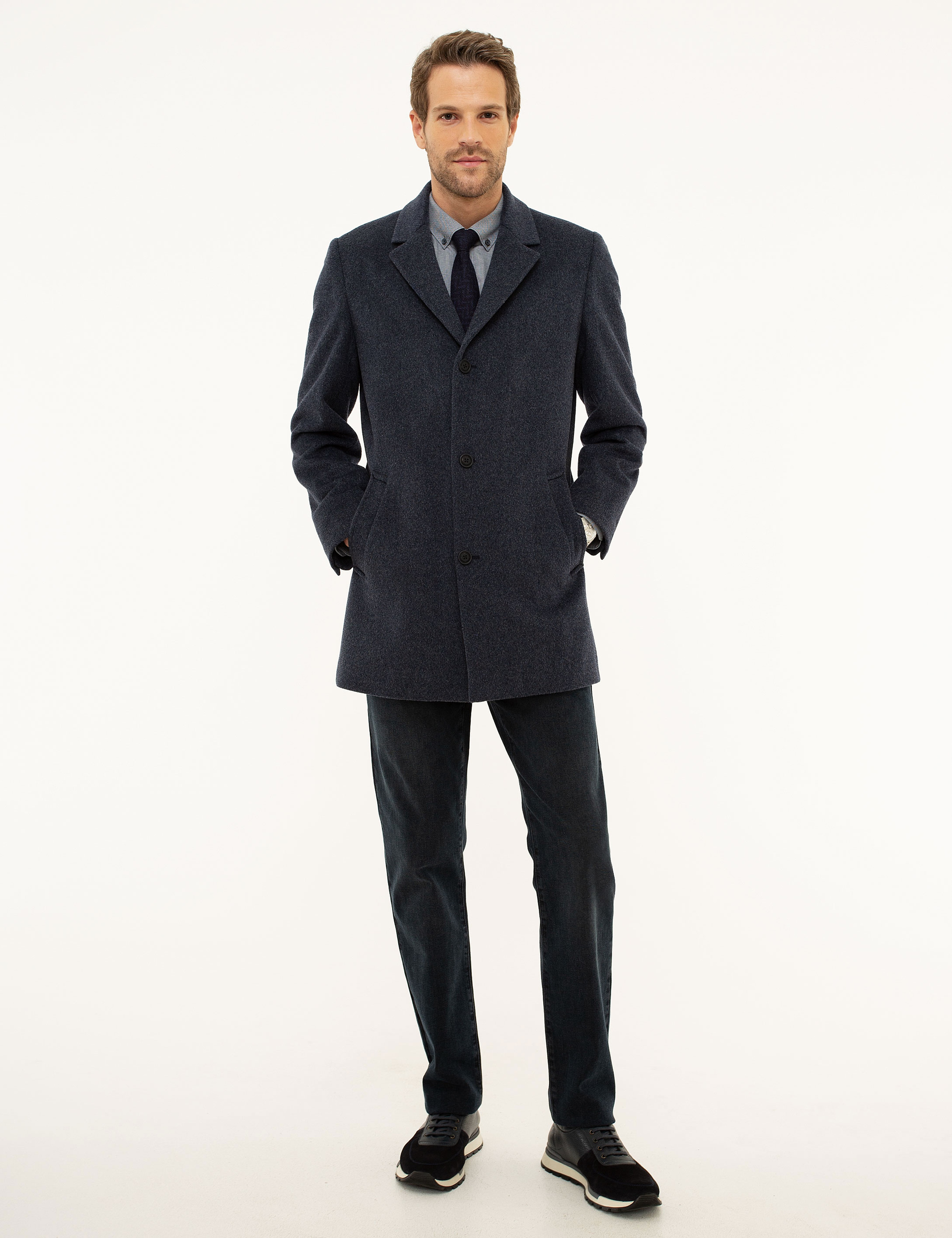 İndigo Ex.Slim Fit Kaban - Image 4