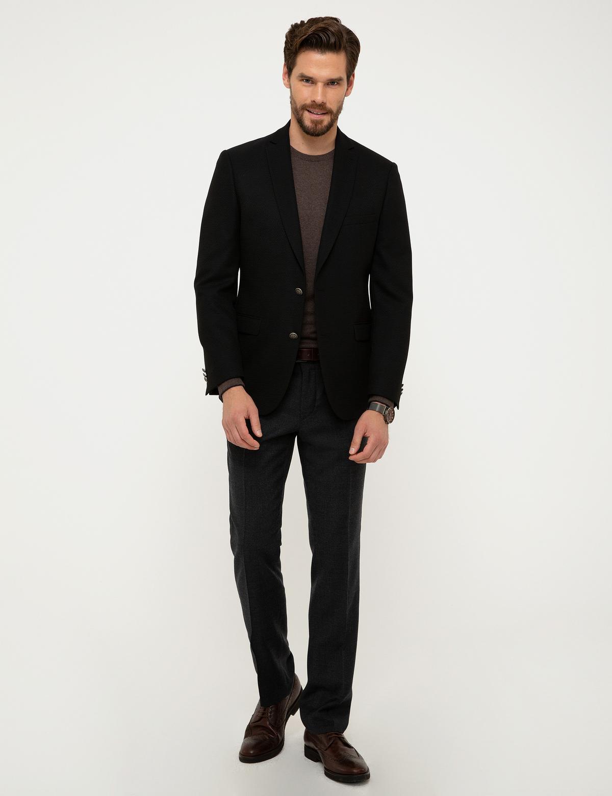 Siyah Slim Ceket - 50215244008