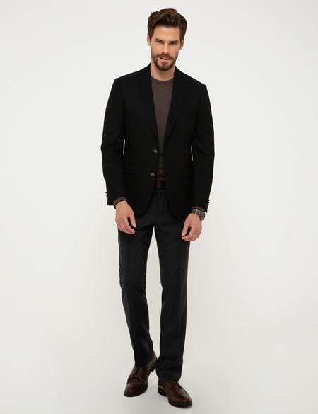 Siyah Slim Ceket - 50215244008