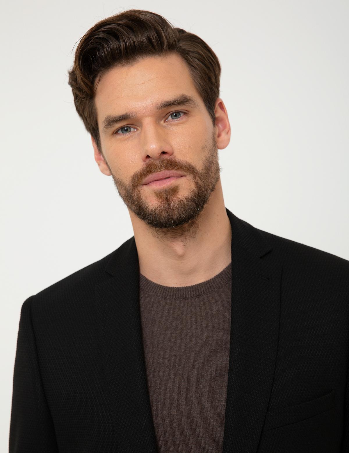 Siyah Slim Ceket - 50215244008