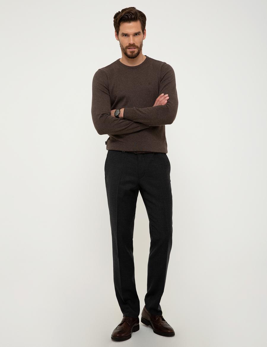 Antrasit Slim Fit Kumaş Pantolon
