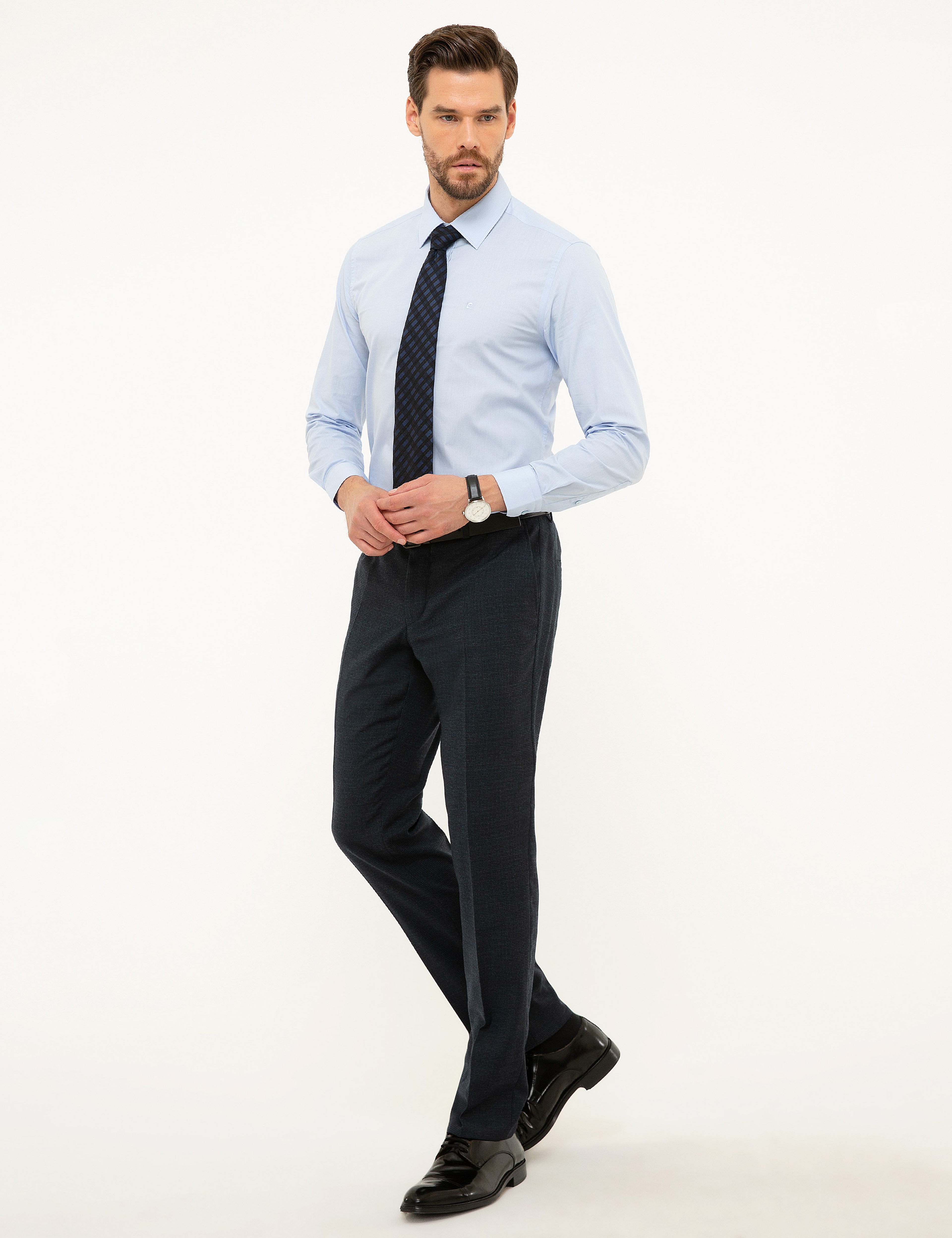 Lacivert Slim Fit Kumaş Pantolon - Image 2
