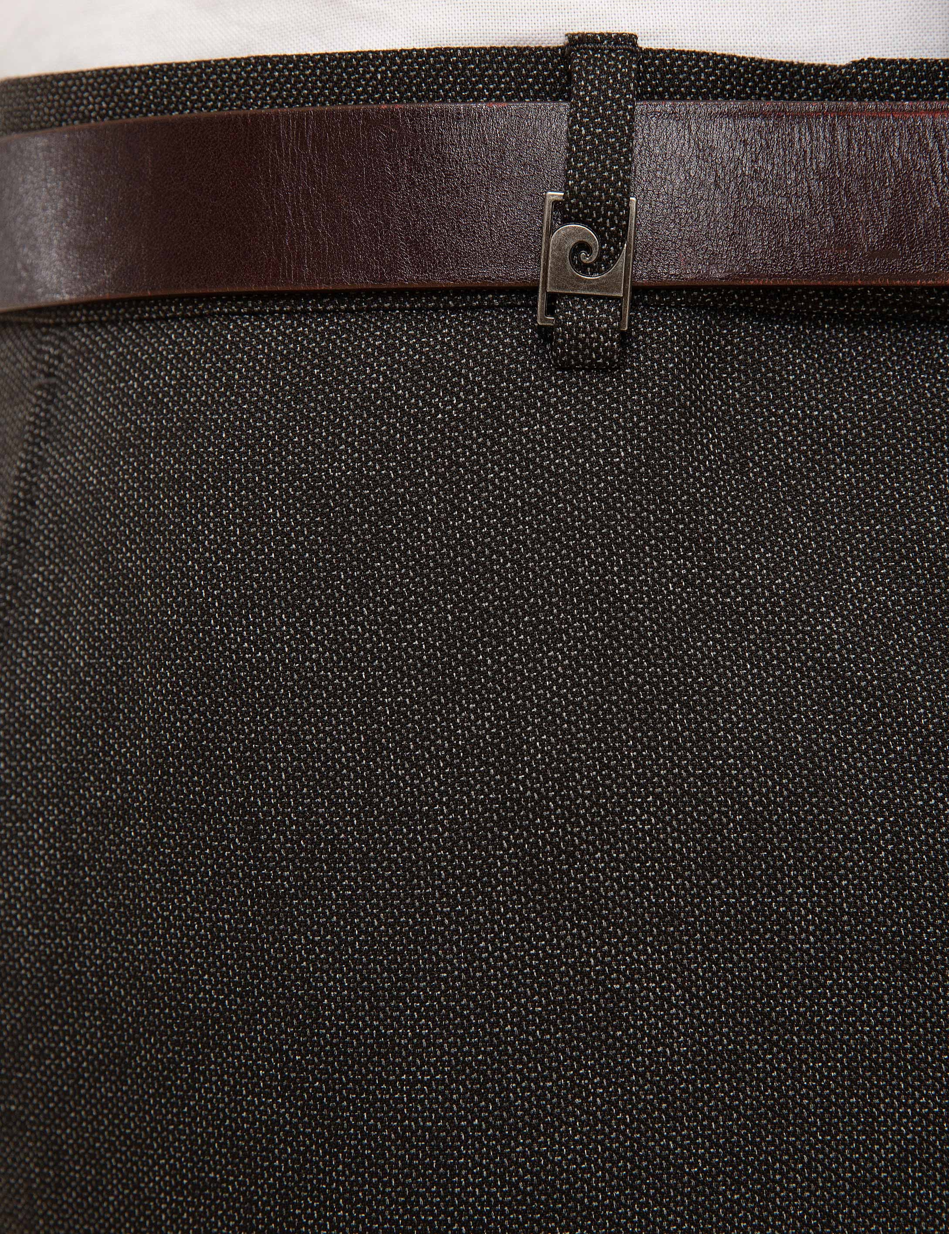 Kahverengi Slim Fit Kumaş Pantolon - Image 4