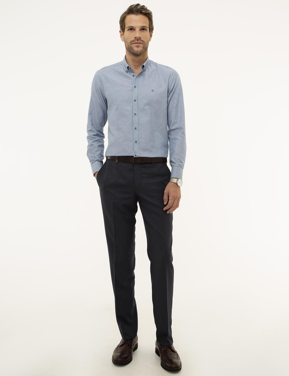 Lacivert Slim Fit Kumaş Pantolon