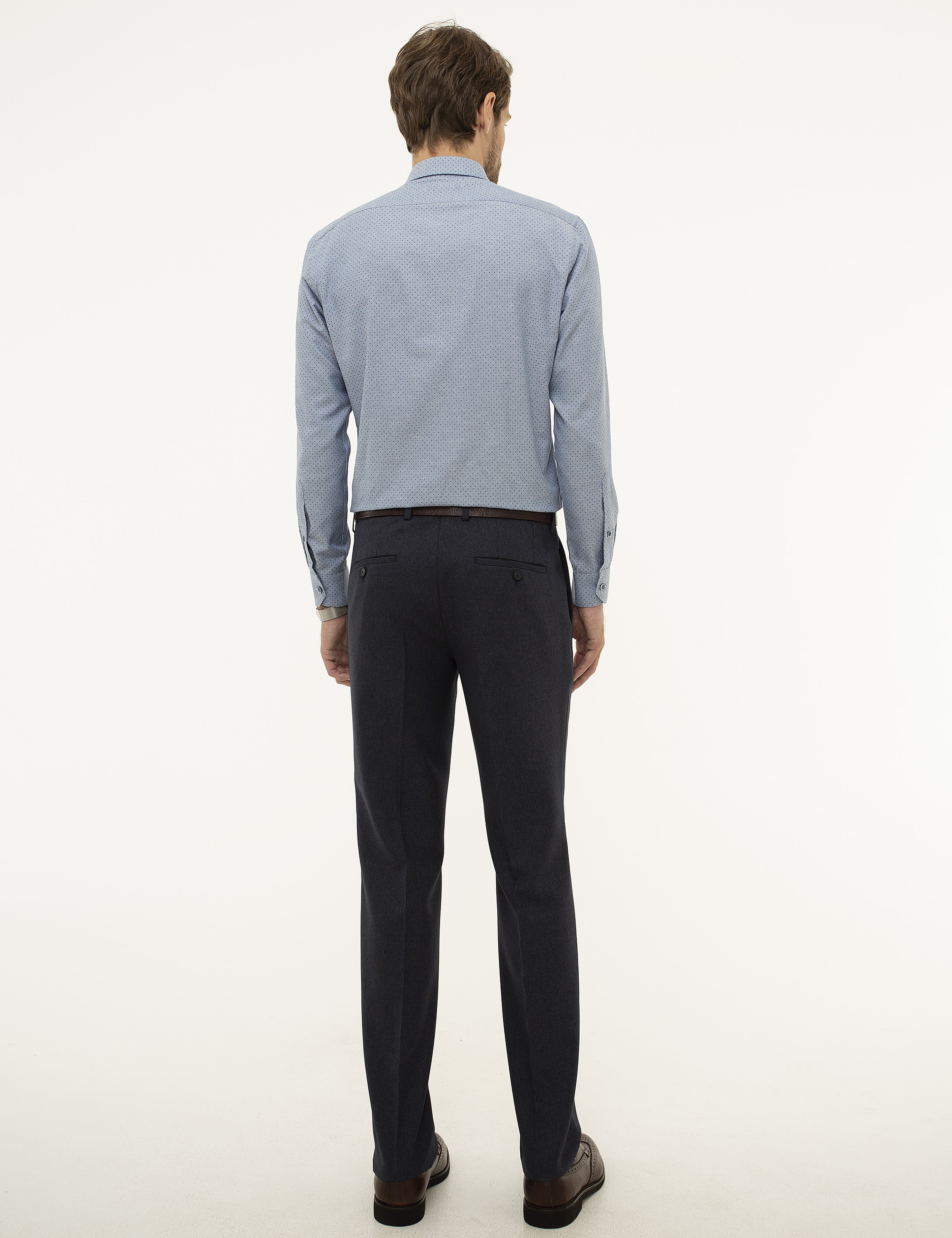Lacivert Slim Fit Kumaş Pantolon - Image 3