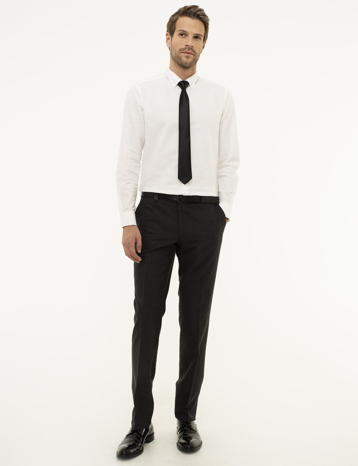 Antrasit Slim Fit Kumaş Pantolon