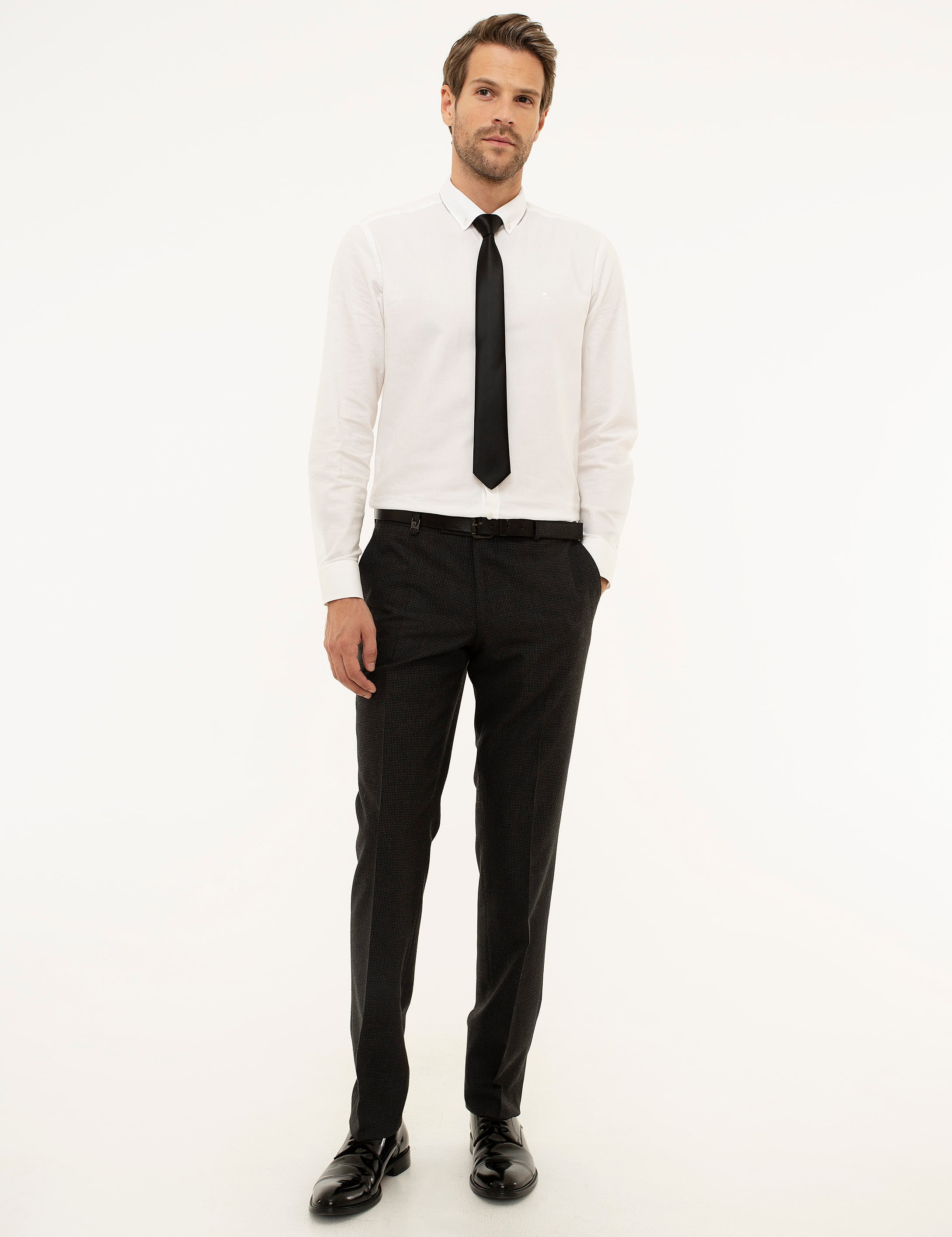 Antrasit Slim Fit Kumaş Pantolon