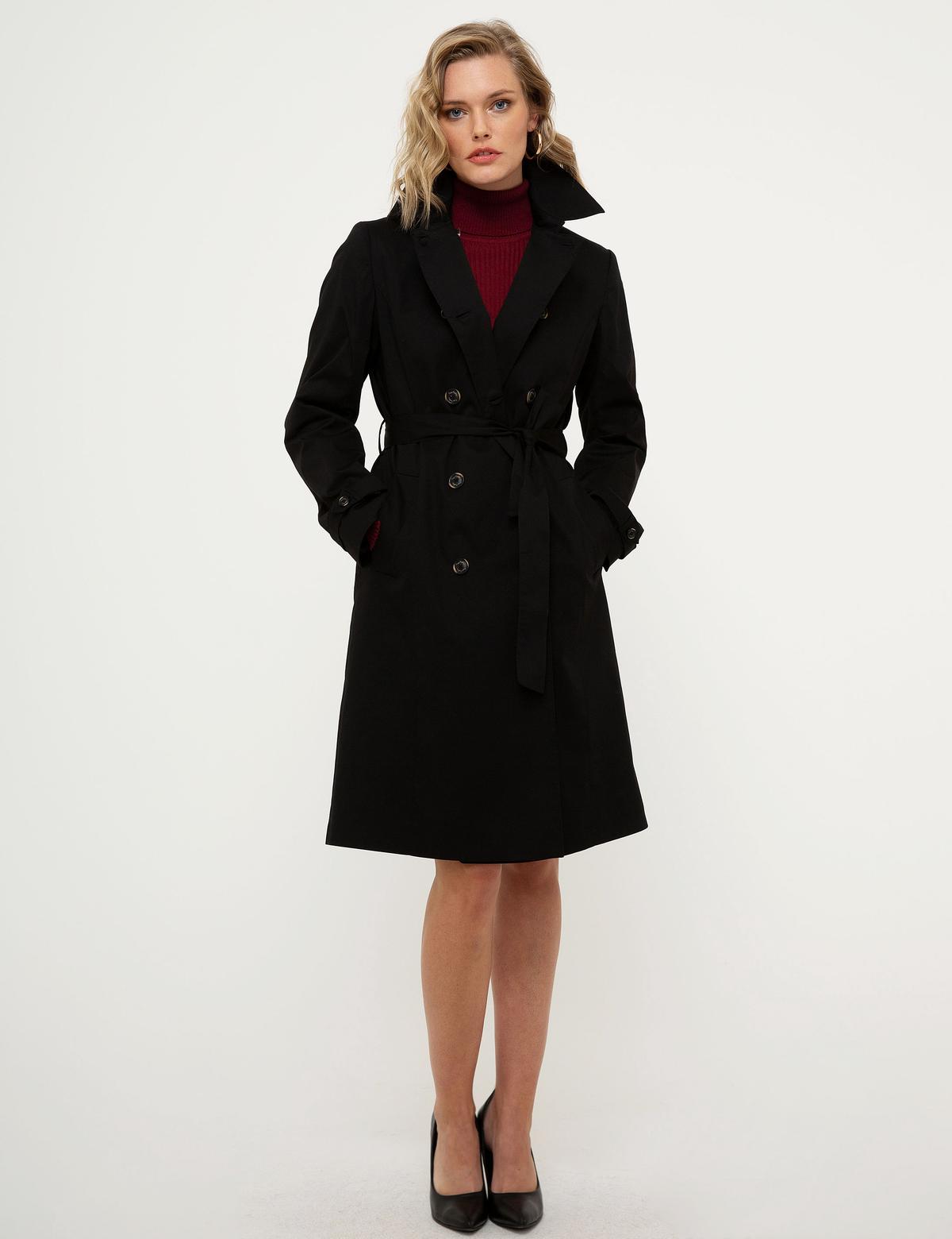 Siyah Kaşe Kaban - 50215680003