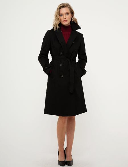 Siyah Kaşe Kaban - 50215680003