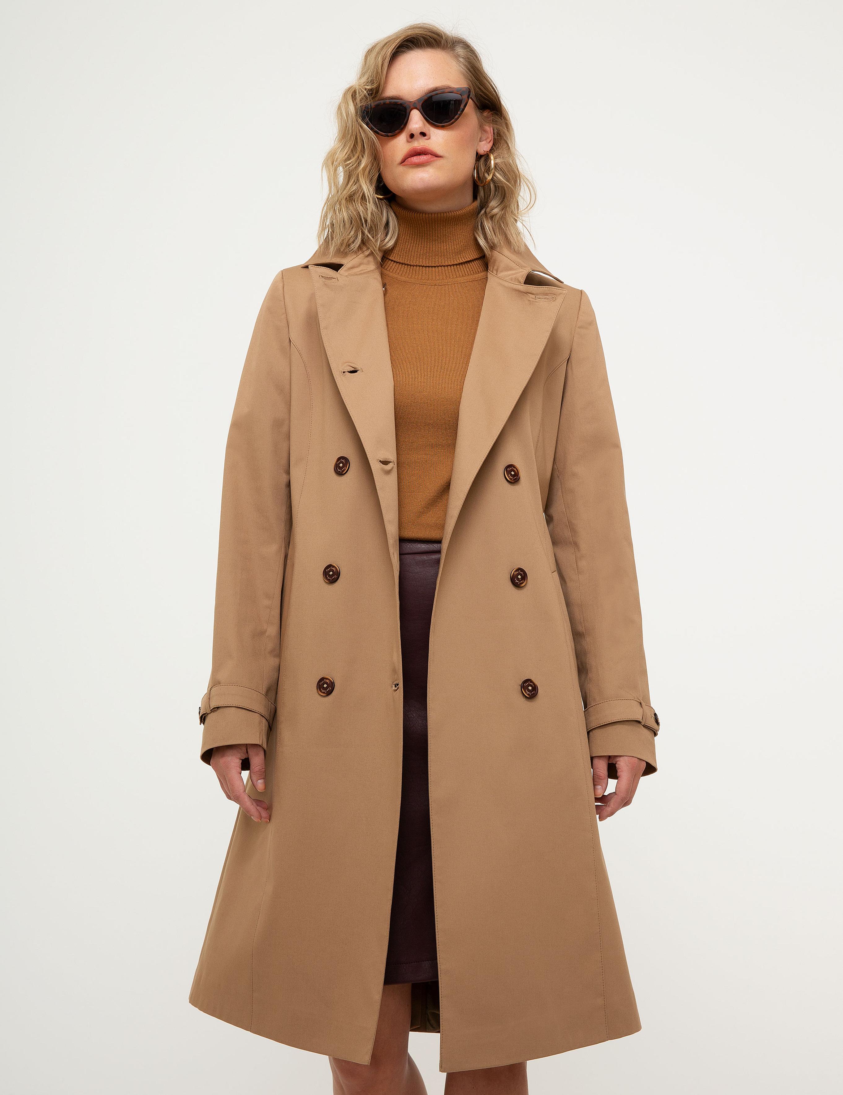 Camel Standart Fit Trençkot