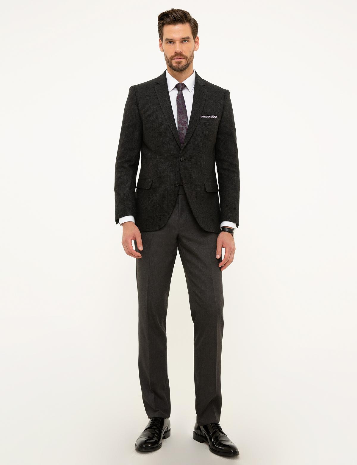 Siyah Ekstra Slim Fit Ceket - 50215705005