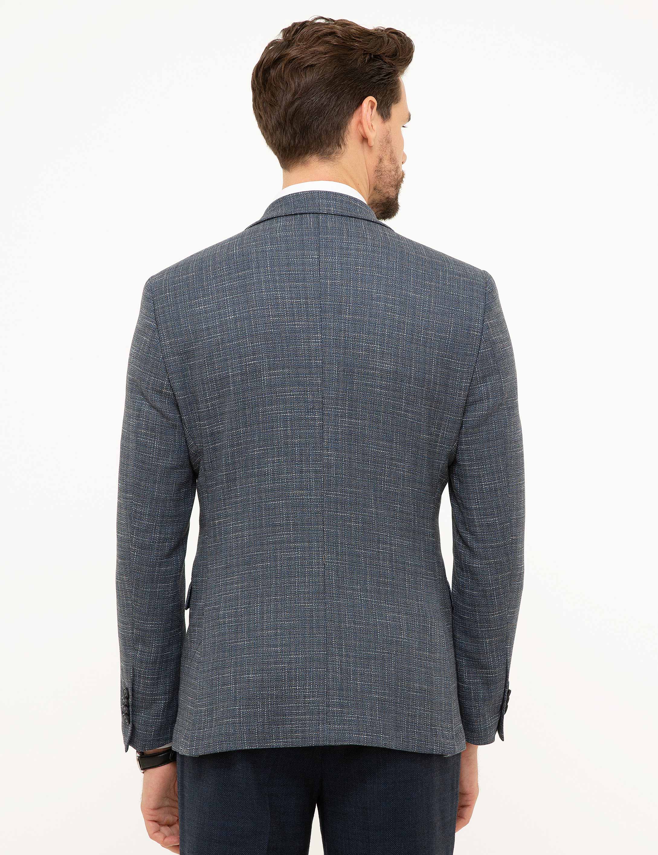 Koyu Mavi Slim Fit Ceket