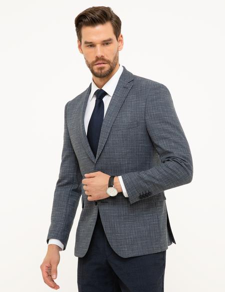 Koyu Mavi Slim Fit Ceket - 50215706008