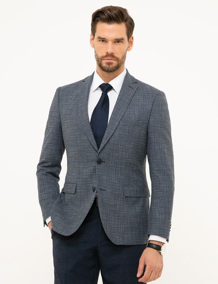 Koyu Mavi Slim Fit Ceket - 50215706008