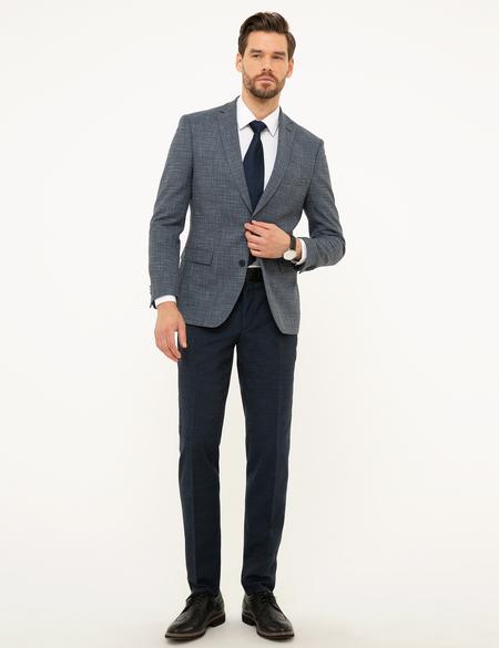 Koyu Mavi Slim Fit Ceket - 50215706008