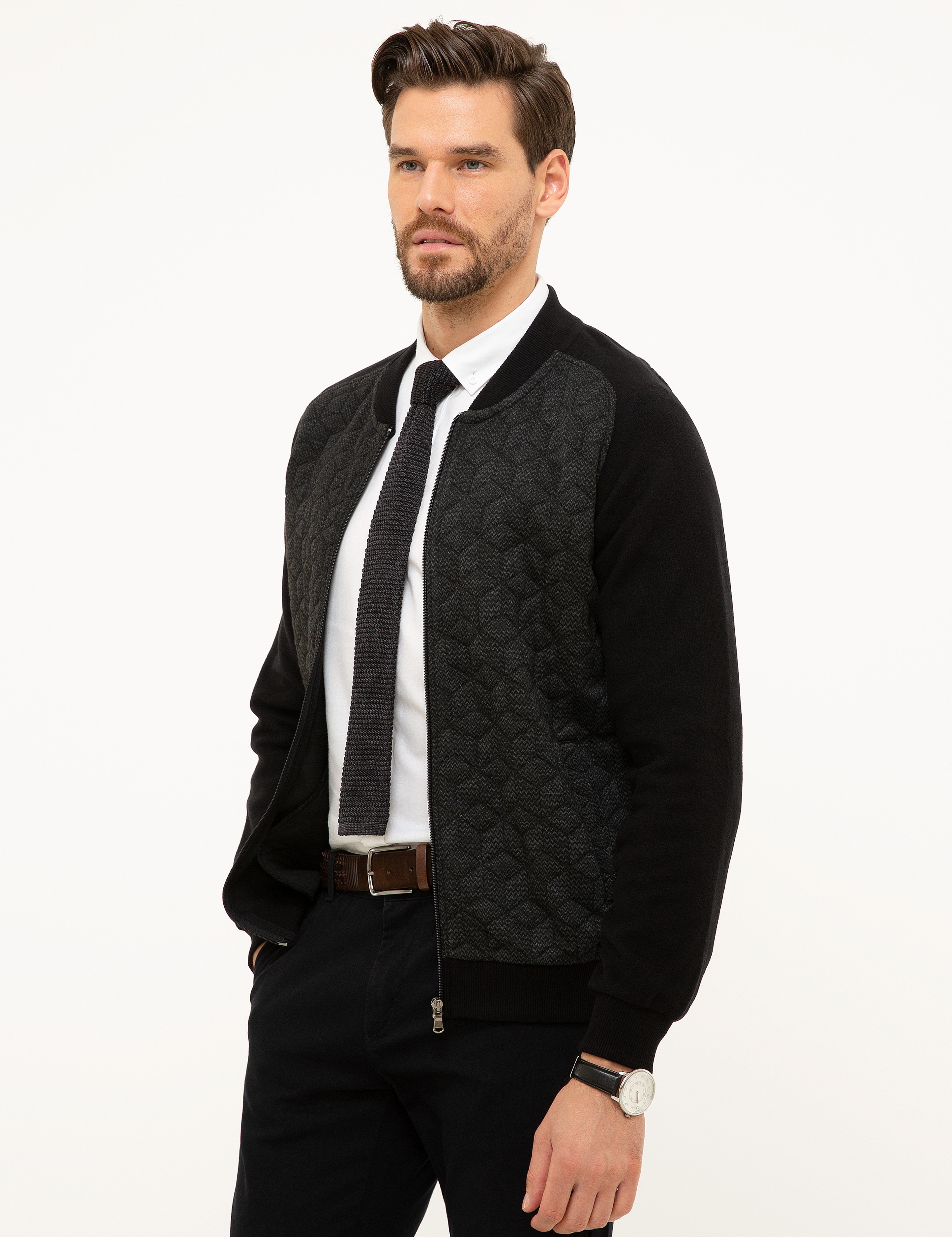 Siyah Slim Fit Sweatshirt - Image 3
