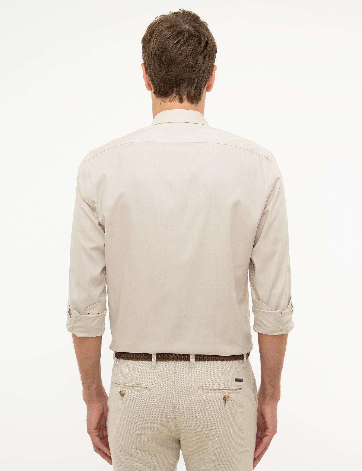 Bej Slim Fit Gömlek - 50217111059