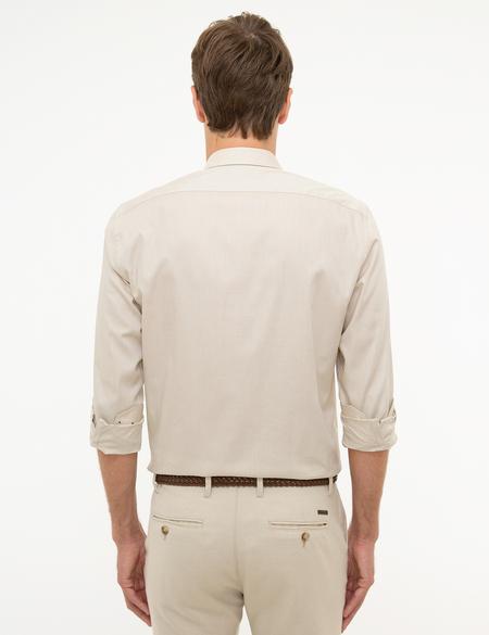 Bej Slim Fit Gömlek - 50217111059