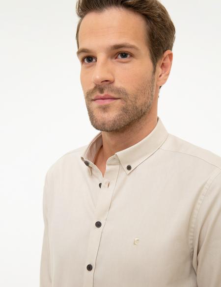 Bej Slim Fit Gömlek - 50217111059