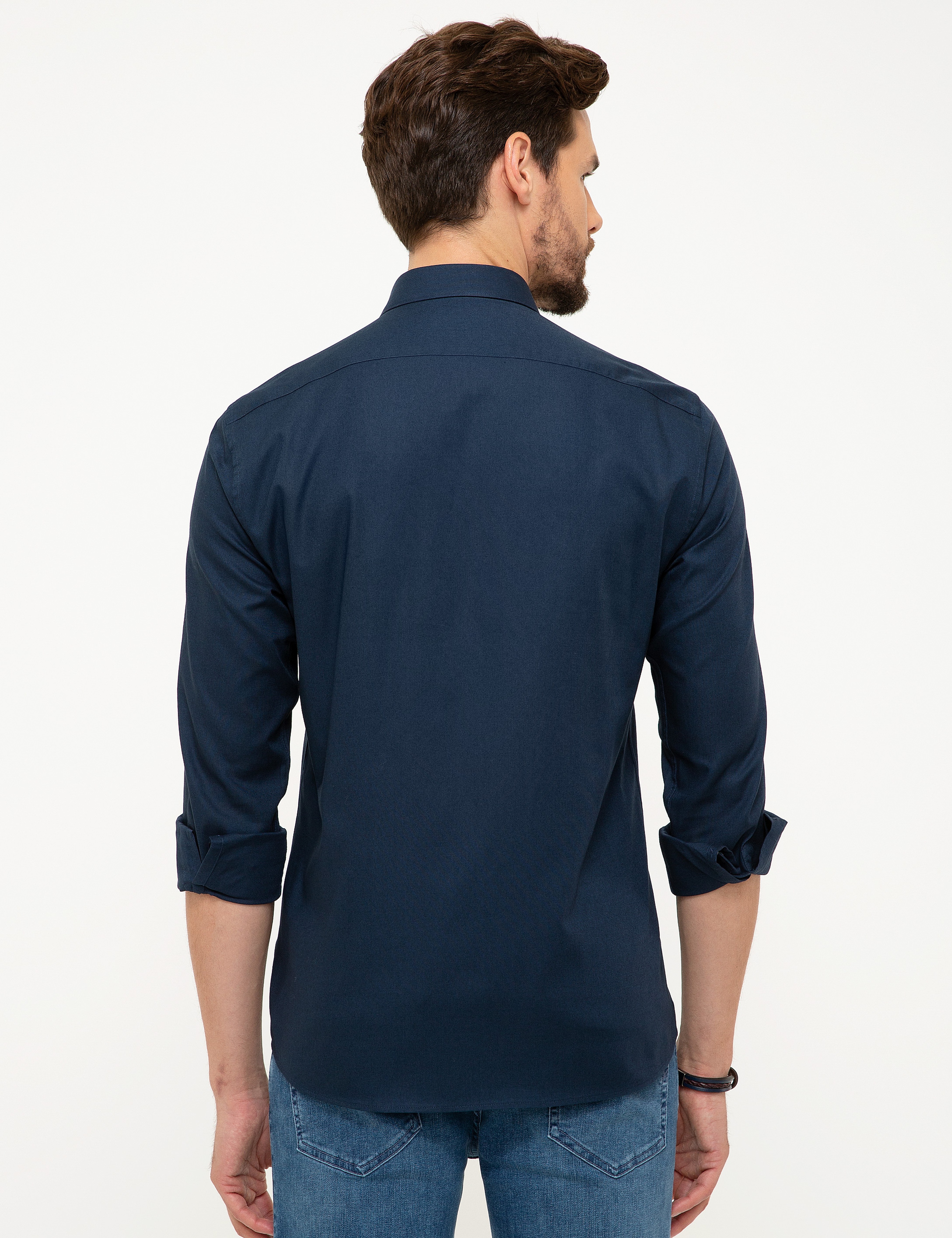 Lacivert Slim Fit Gömlek