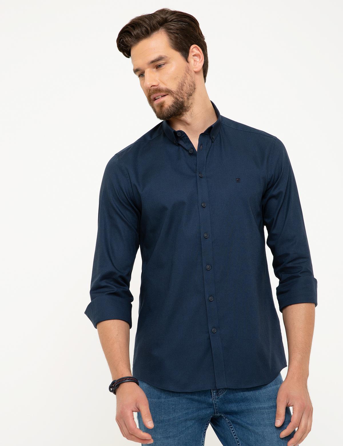 Lacivert Slim Fit Gömlek