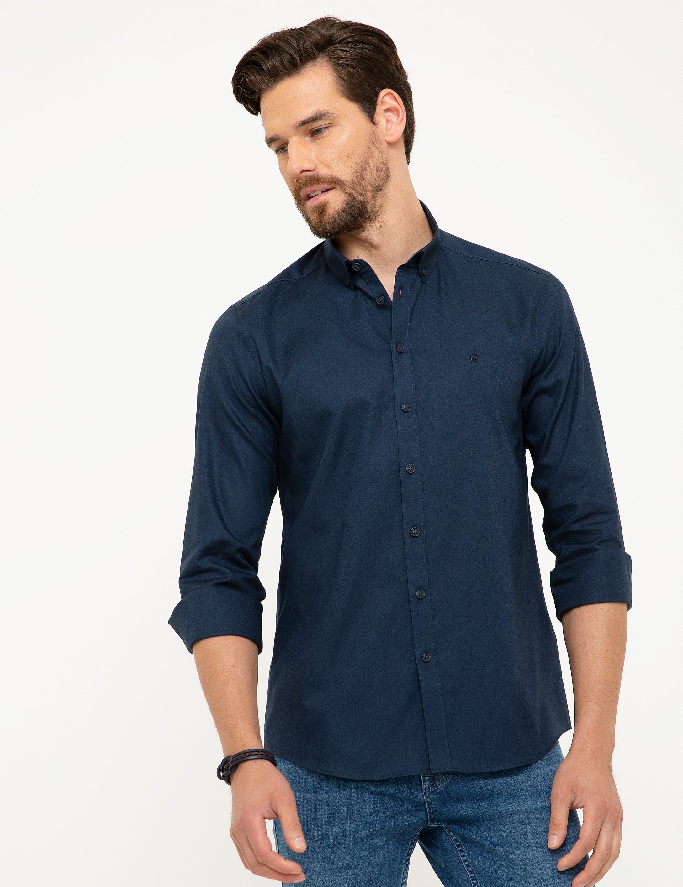 Lacivert Slim Fit Gömlek